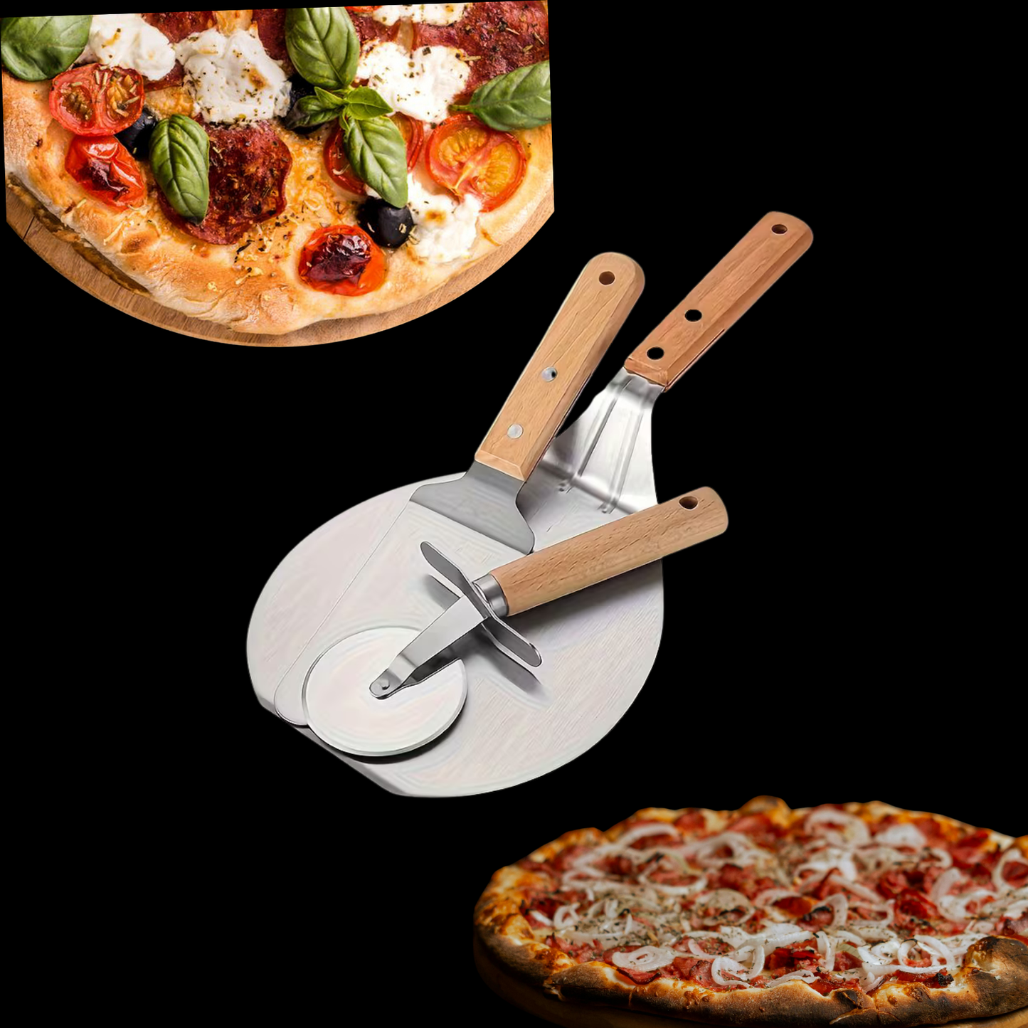 smartcook™ Pizza Set ( 3-teilig ) Edelstahl - Premium Set