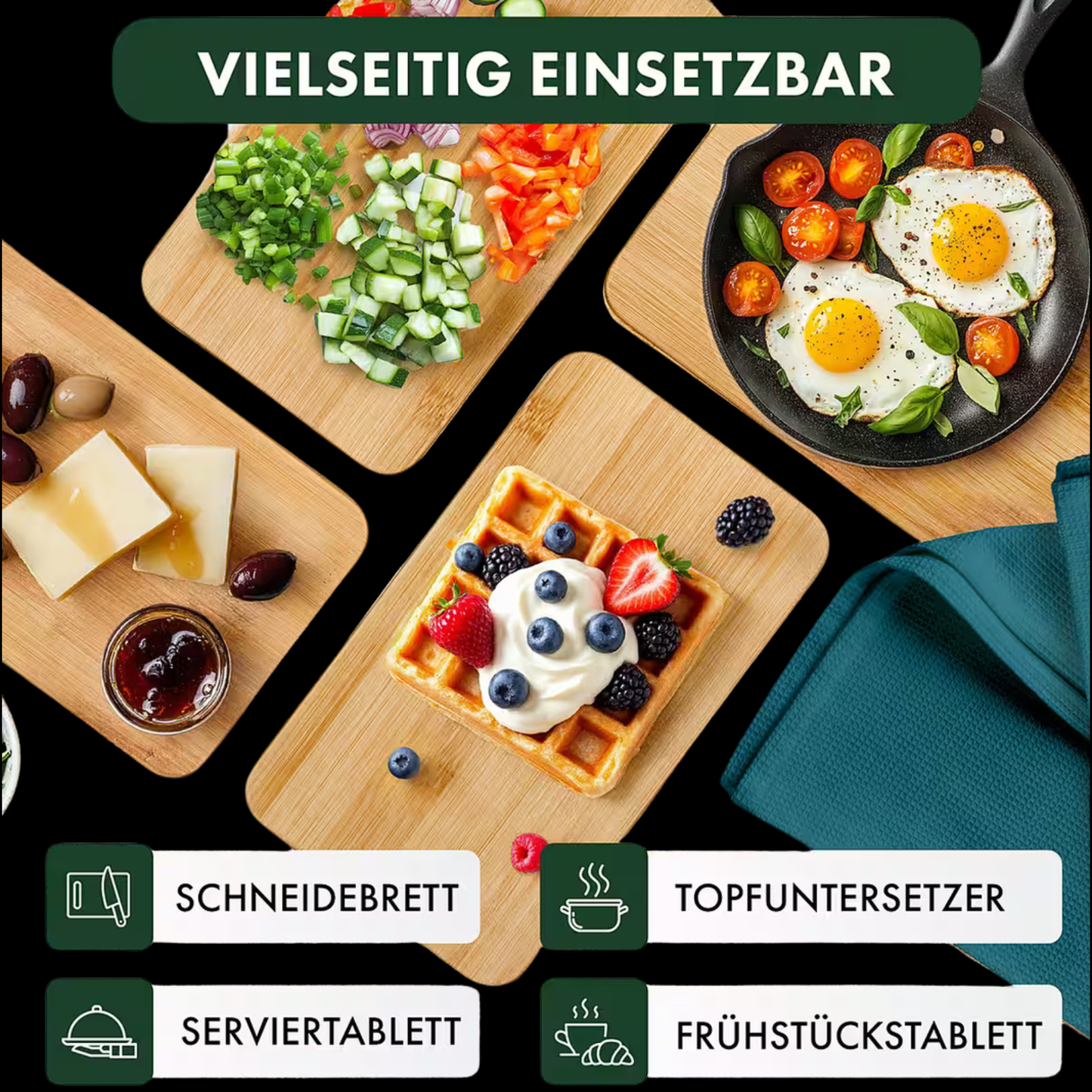 smartcook™ Premium Schneidebrett - Bambus