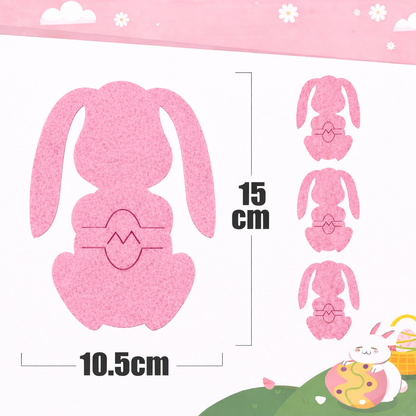 smartcook™ Filz Hasen Besteckhalter Set – Oster Tischdeko für Teller - Ostern