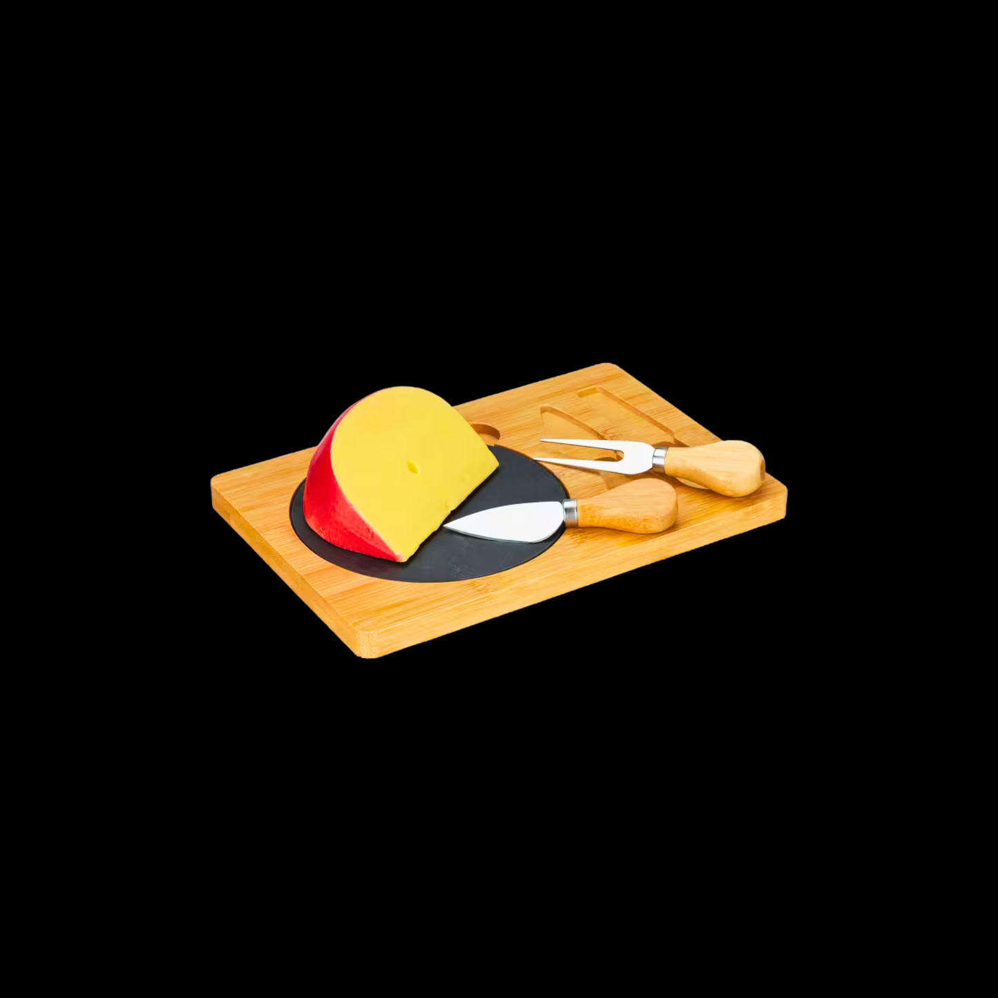 smartcook™  Käseplatte mit Schiefer & 2 Käsemessern - Servierset Küche