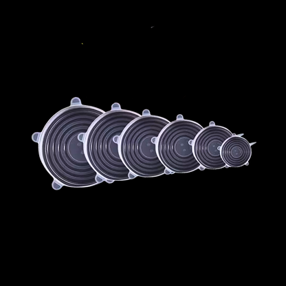 smartcook™ Silikon Stretch Deckel (6er Set) - Für Töpfe, Schüsseln etc.