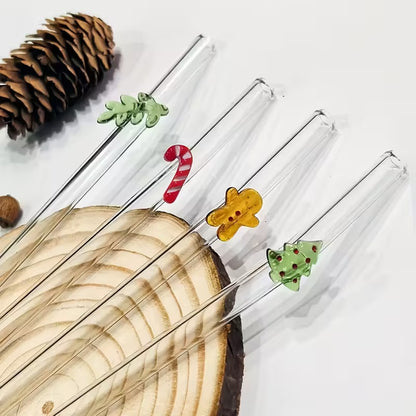 smartcook™ Weihnachts Glasstrohhalme (5er Set)