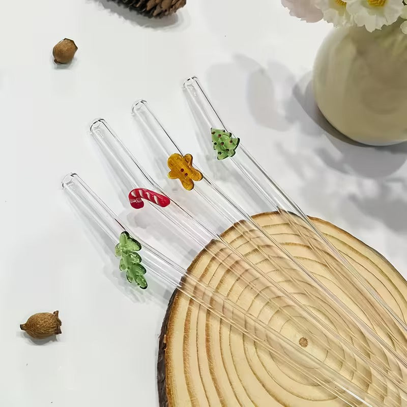smartcook™ Weihnachts Glasstrohhalme (5er Set)