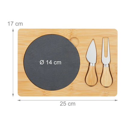 smartcook™  Käseplatte mit Schiefer & 2 Käsemessern