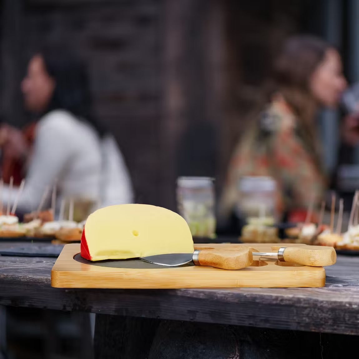 smartcook™  Käseplatte mit Schiefer & 2 Käsemessern