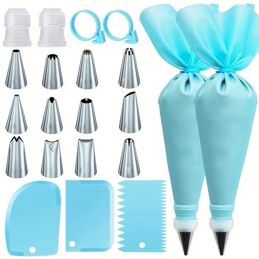 smartcook™ 21-teiliges Edelstahl Kuchendekorationswerkzeug Set - zum Backen etc.