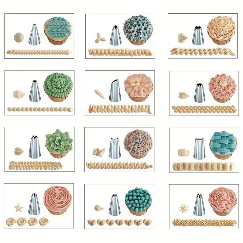 smartcook™ 21-teiliges Edelstahl Kuchendekorationswerkzeug Set - zum Backen etc.