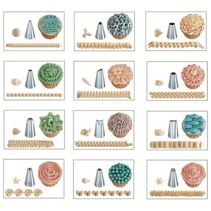 smartcook™ 21-teiliges Edelstahl Kuchendekorationswerkzeug Set - zum Backen etc.