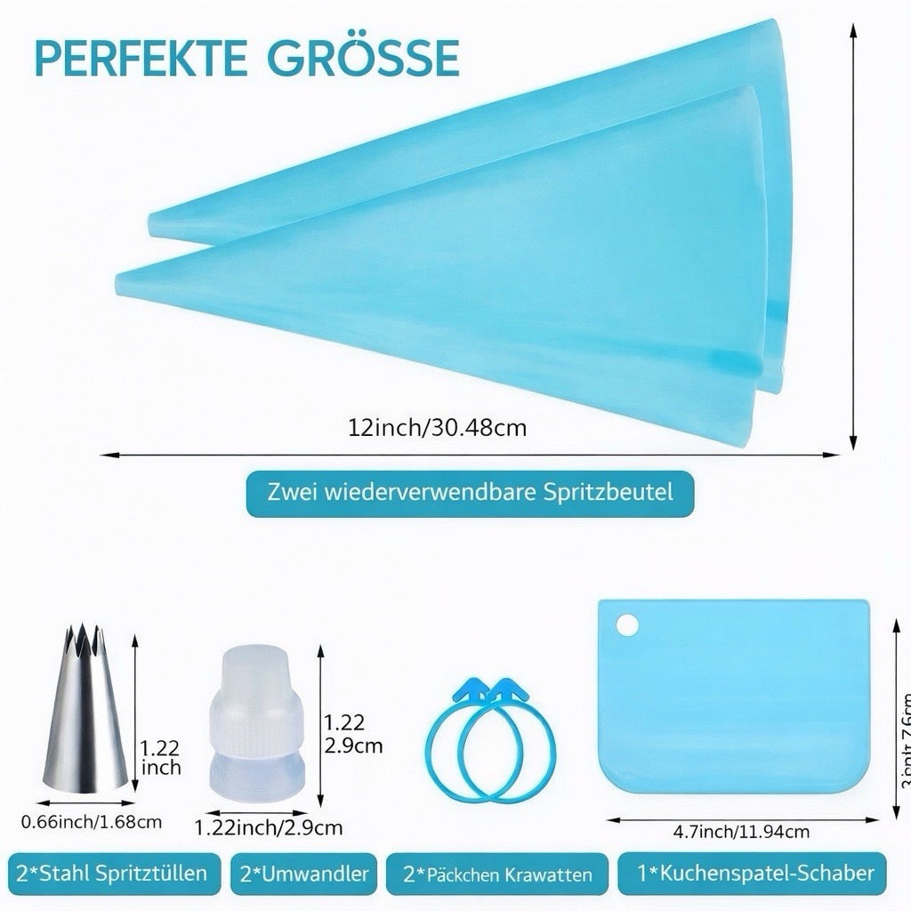 smartcook™ 21-teiliges Edelstahl Kuchendekorationswerkzeug Set - zum Backen etc.