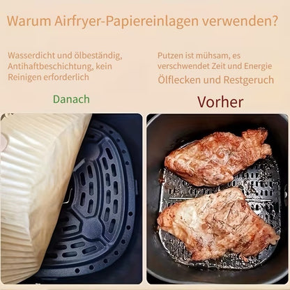 smartcook™ Antihaft Fritteusen Einlagen - Airfryer Backpapier - 100-300 Stück