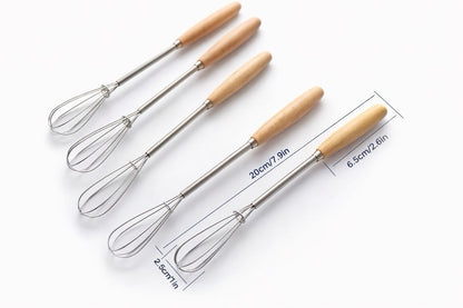 smartcook™ Premium Schneebesen Edelstahl mit Holzgriff – 1–3 Stück