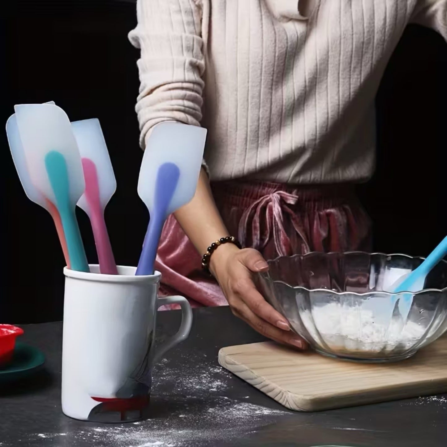 smartcook™ Premium Silikonschaber - mehrfarbig