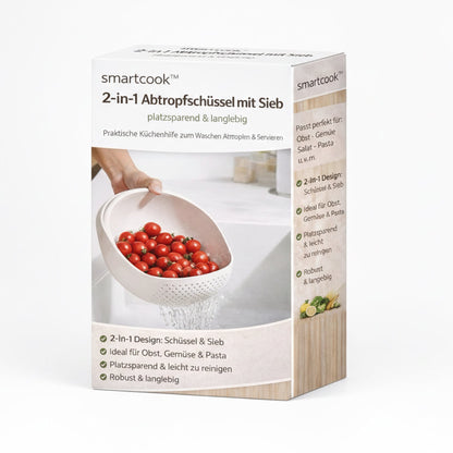 smartcook™ 2-in-1 Abtropfschüssel mit Sieb