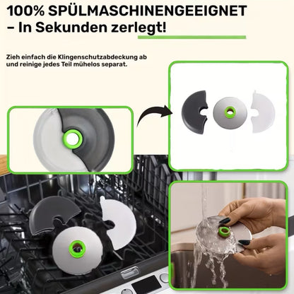 smartcook™ Edelstahl Pizzaschneider mit Abdeckung