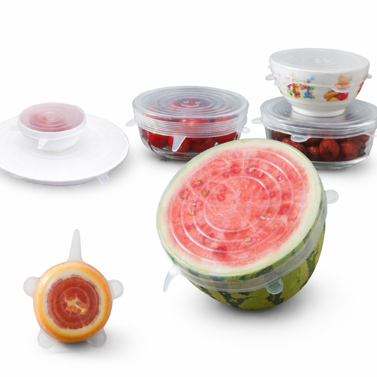 smartcook™ Silikon Stretch Deckel (6er Set) - Für Töpfe, Schüsseln etc.