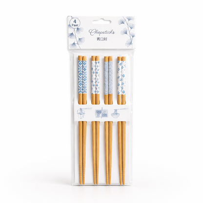 Smartcook™ Bambus Essstäbchen (4er Set)