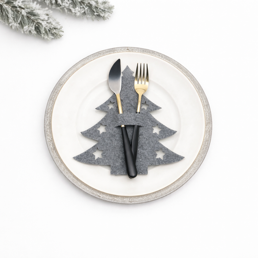 smartcook™ Weihnachtsbaum Besteck Tischset – festliche Tischdeko - 10 Stück