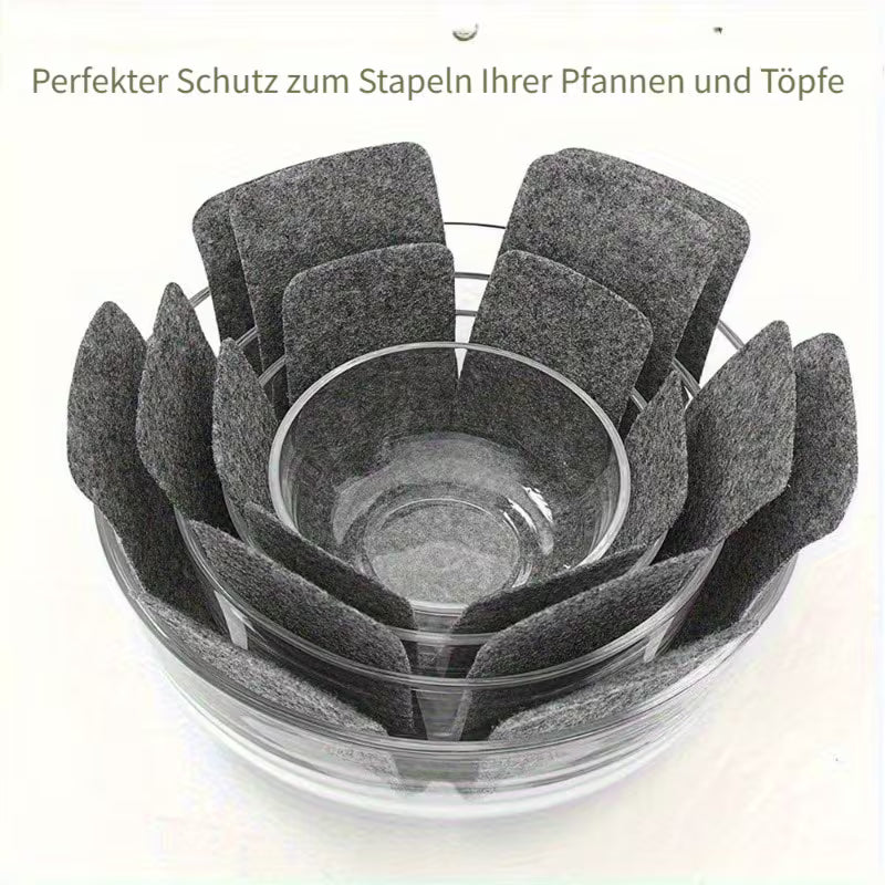 smartcook™ Filz Pfannenschoner (3er Set)- Kratzschutz & Stoßschutz