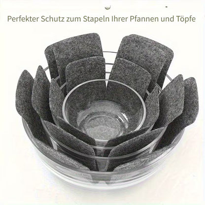 smartcook™ Filz Pfannenschoner (3er Set)- Kratzschutz & Stoßschutz