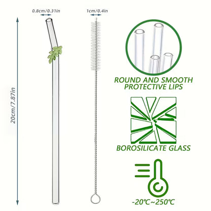 smartcook™ Weihnachts Glasstrohhalme - Festliches Set für Advent & Feiertage